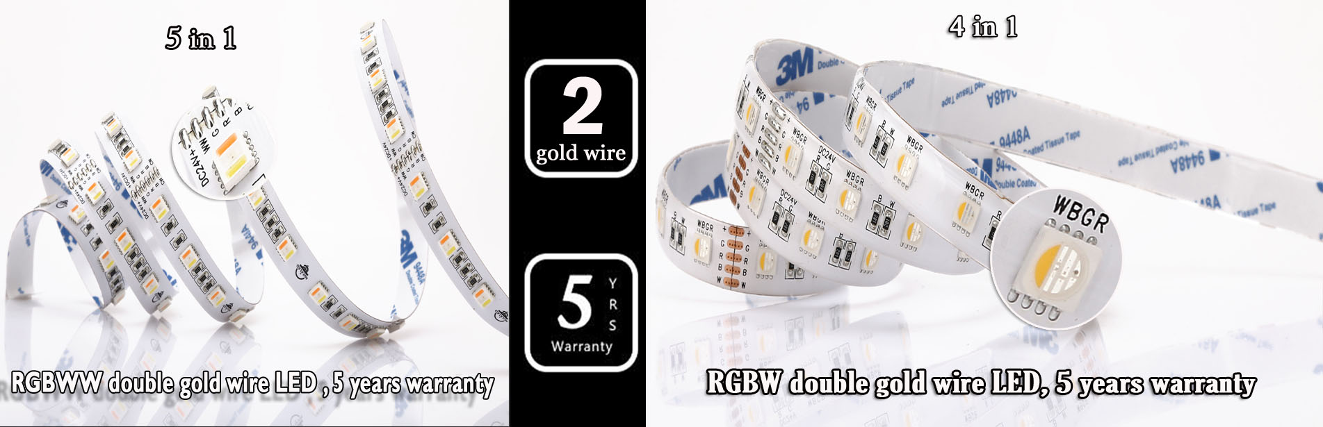 RGBWW LED strip RGBWW 5 in1 LED LED strip